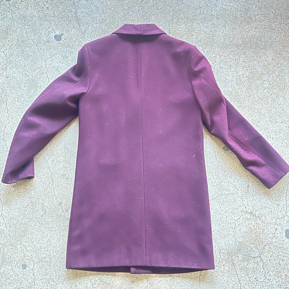Top Shop Men’s burgundy polyester coat in size small. - Picture 2 of 2